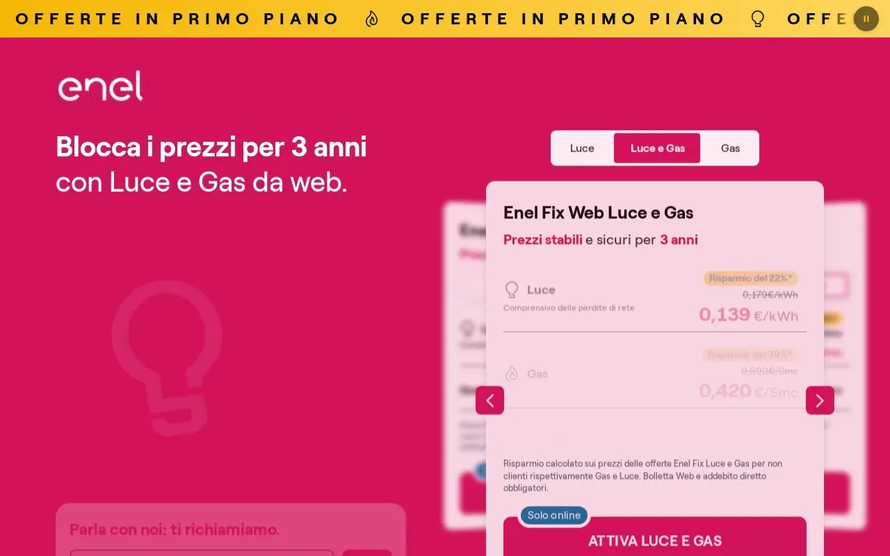 Landing page screenshot