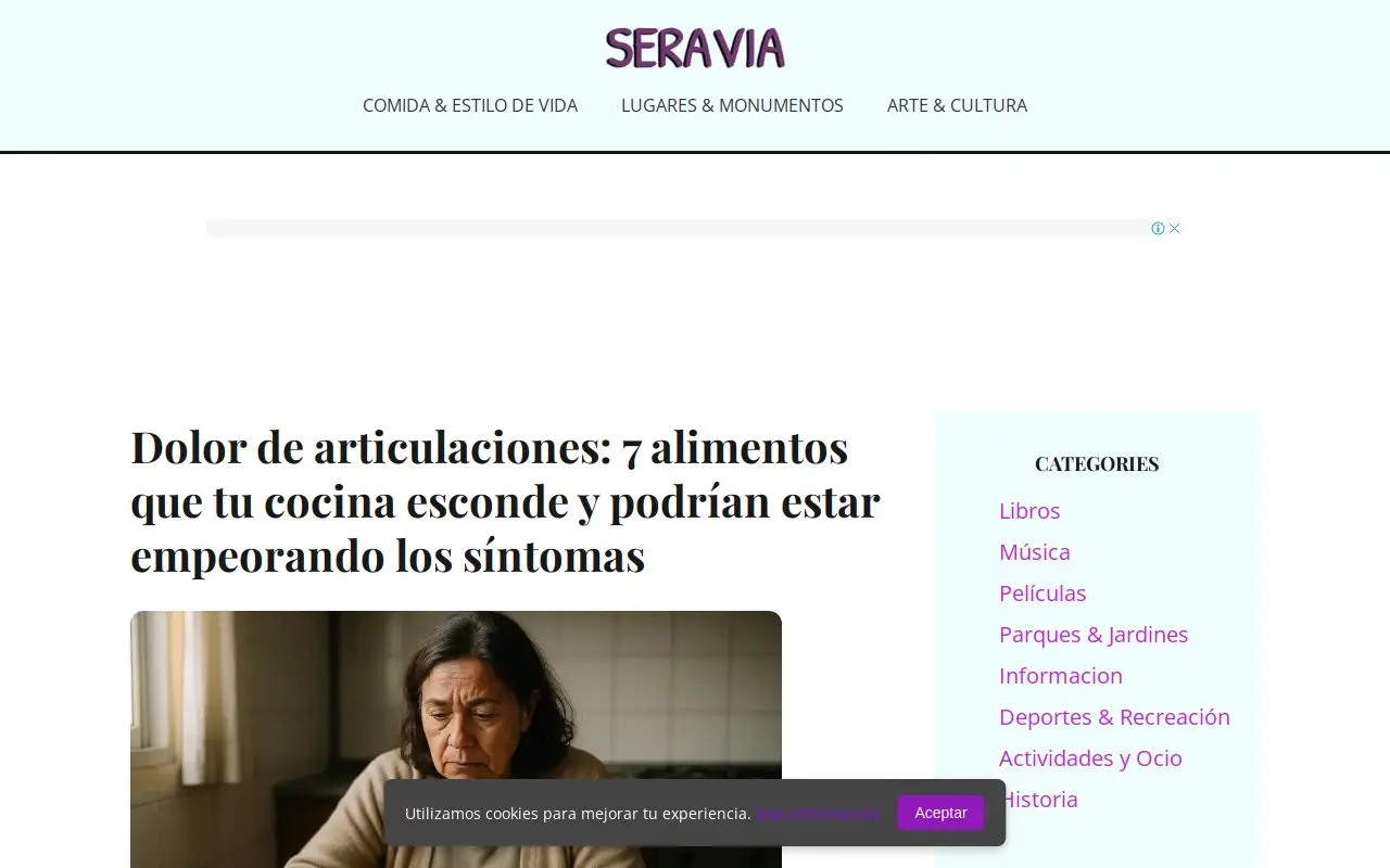Landing page screenshot