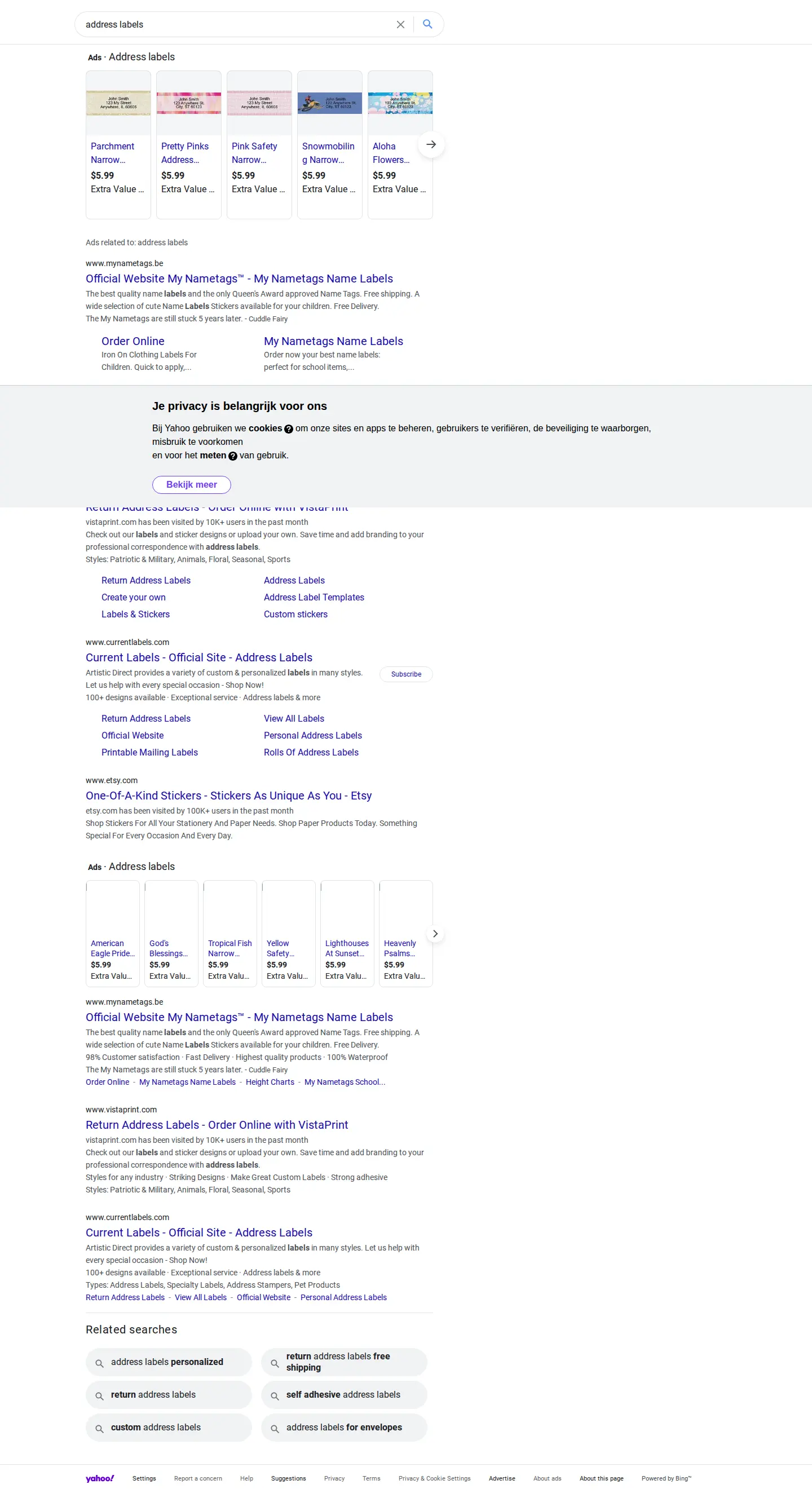 Landing page screenshot