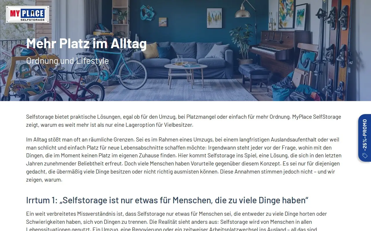 Landing page screenshot