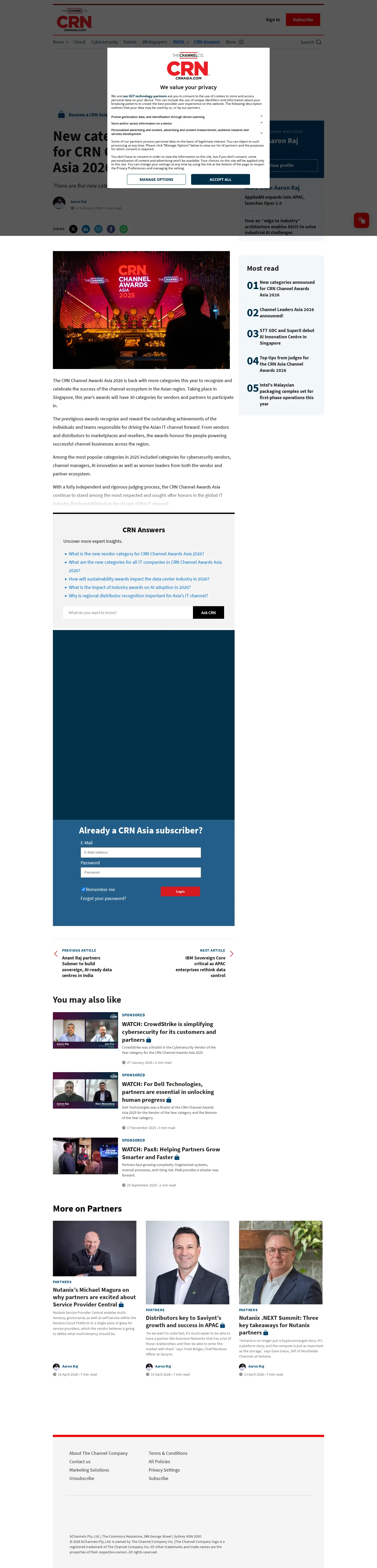 Landing page screenshot