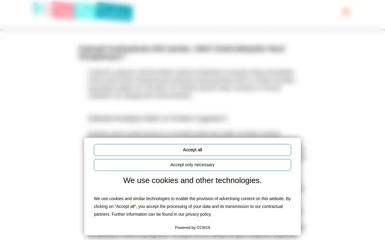 Landing page screenshot