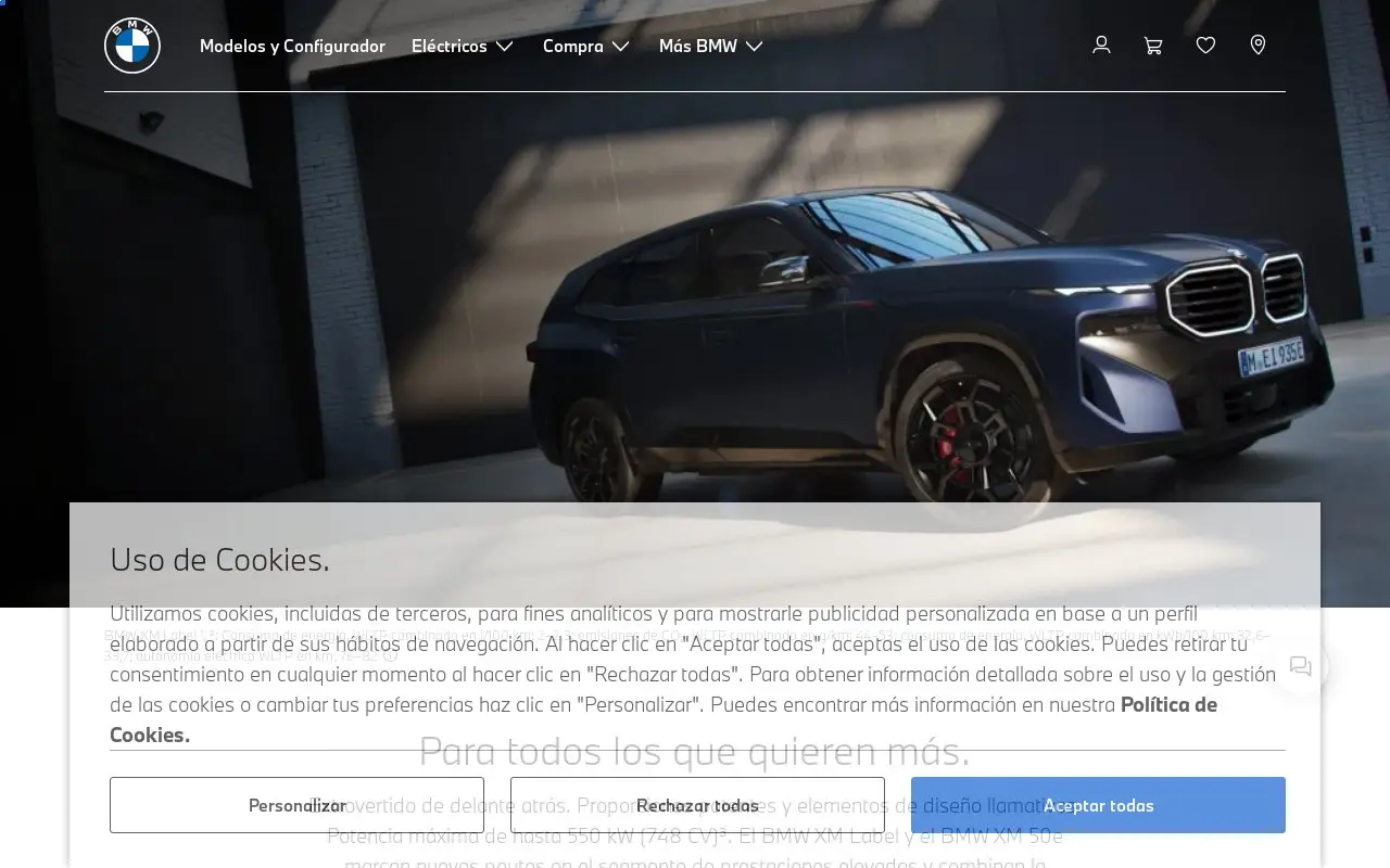 Landing page screenshot