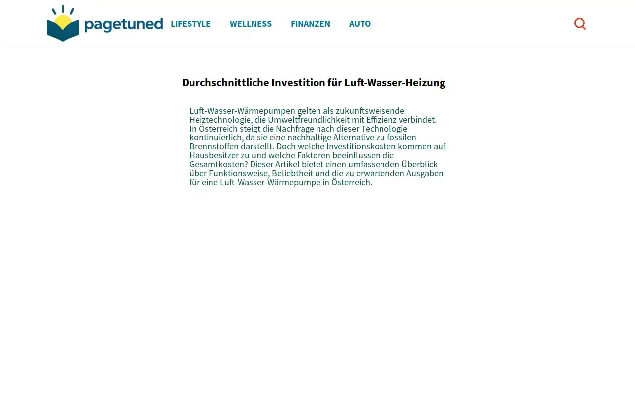Landing page screenshot