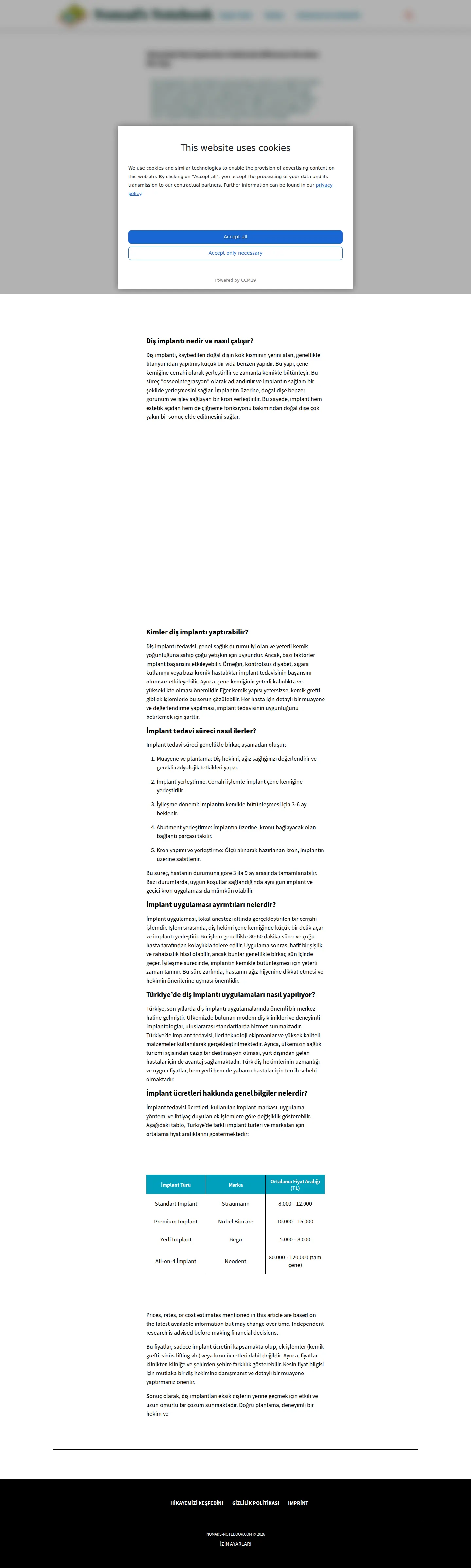 Landing page screenshot