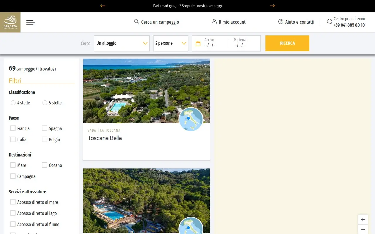 Landing page screenshot