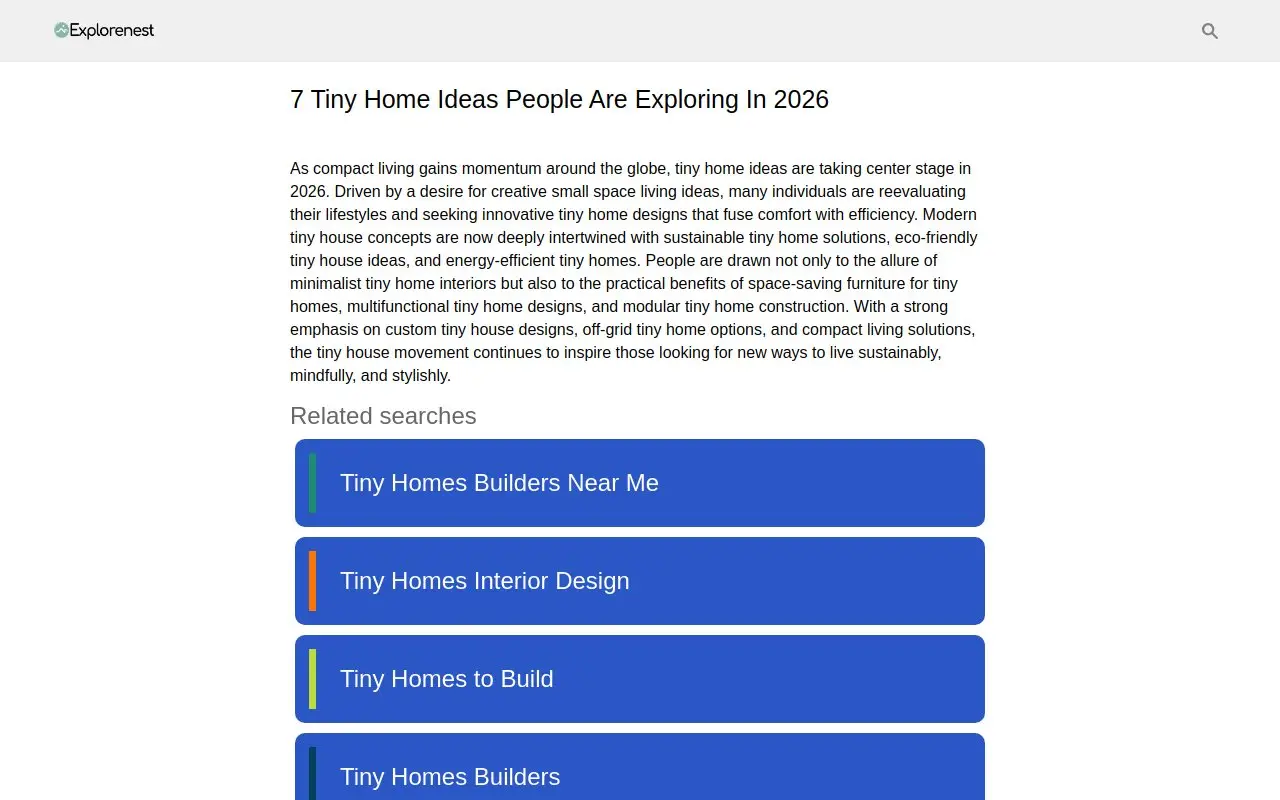 Landing page screenshot