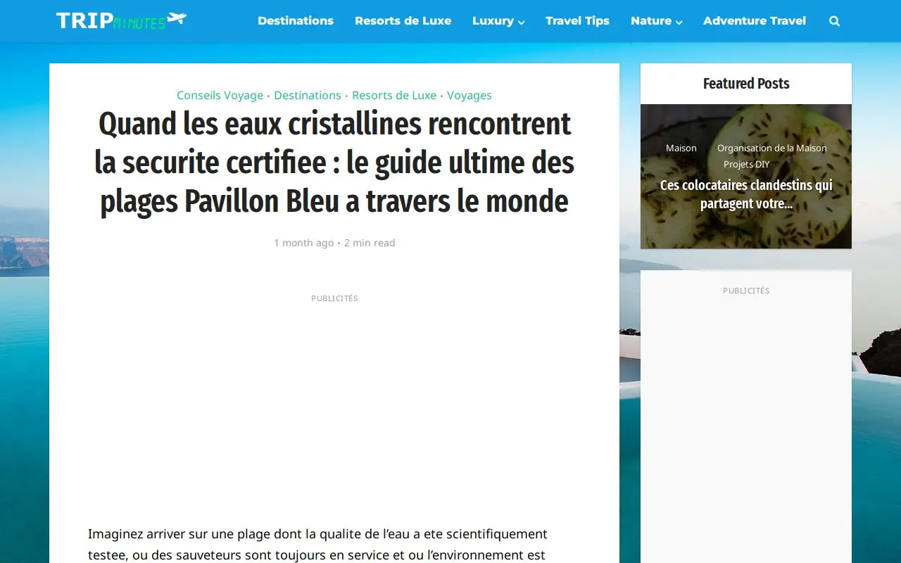 Landing page screenshot