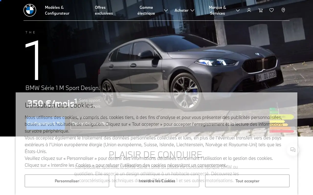 Landing page screenshot