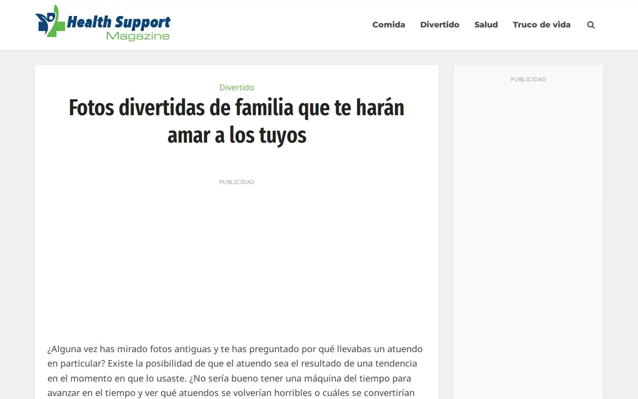 Landing page screenshot