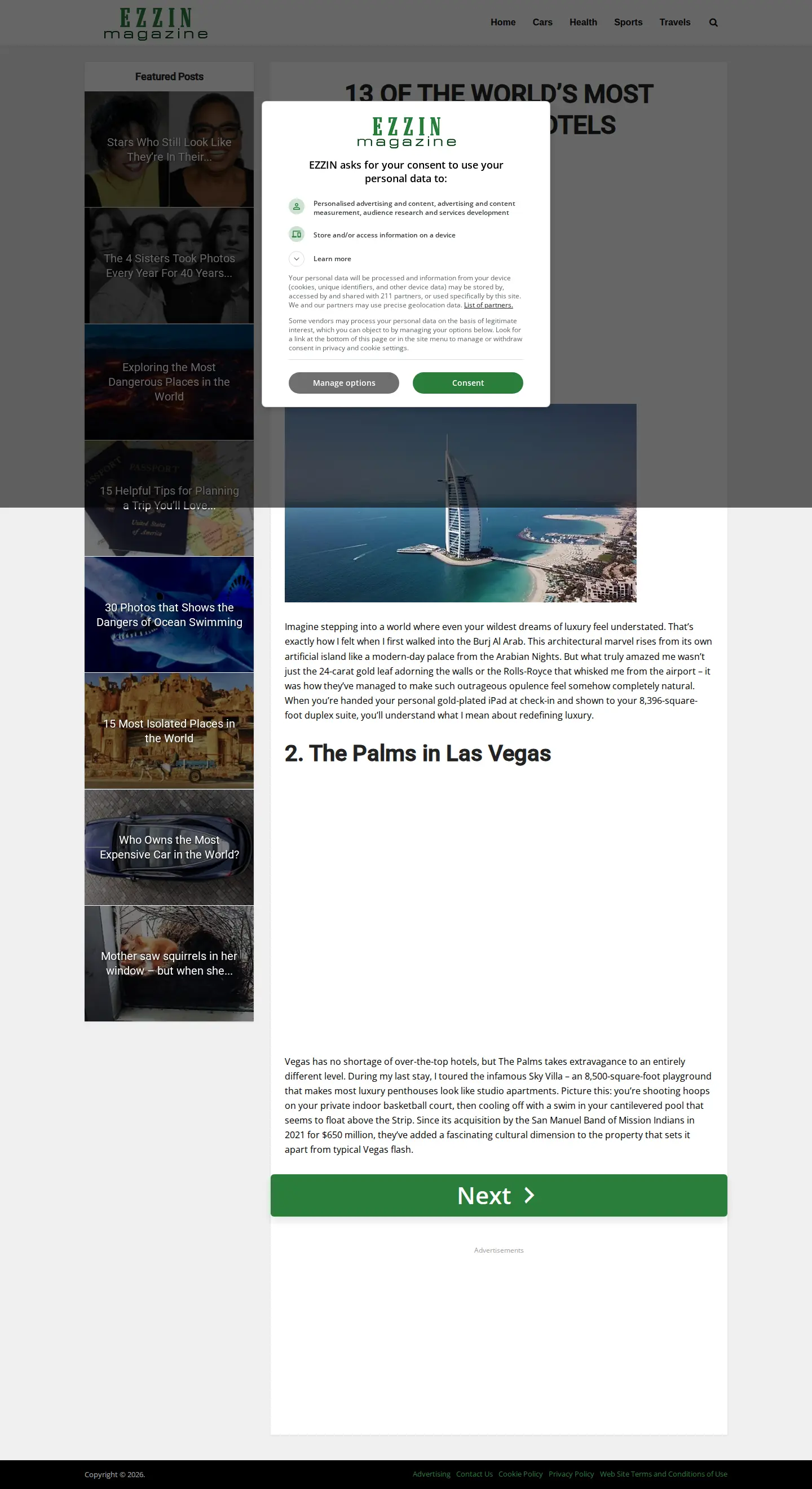 Landing page screenshot
