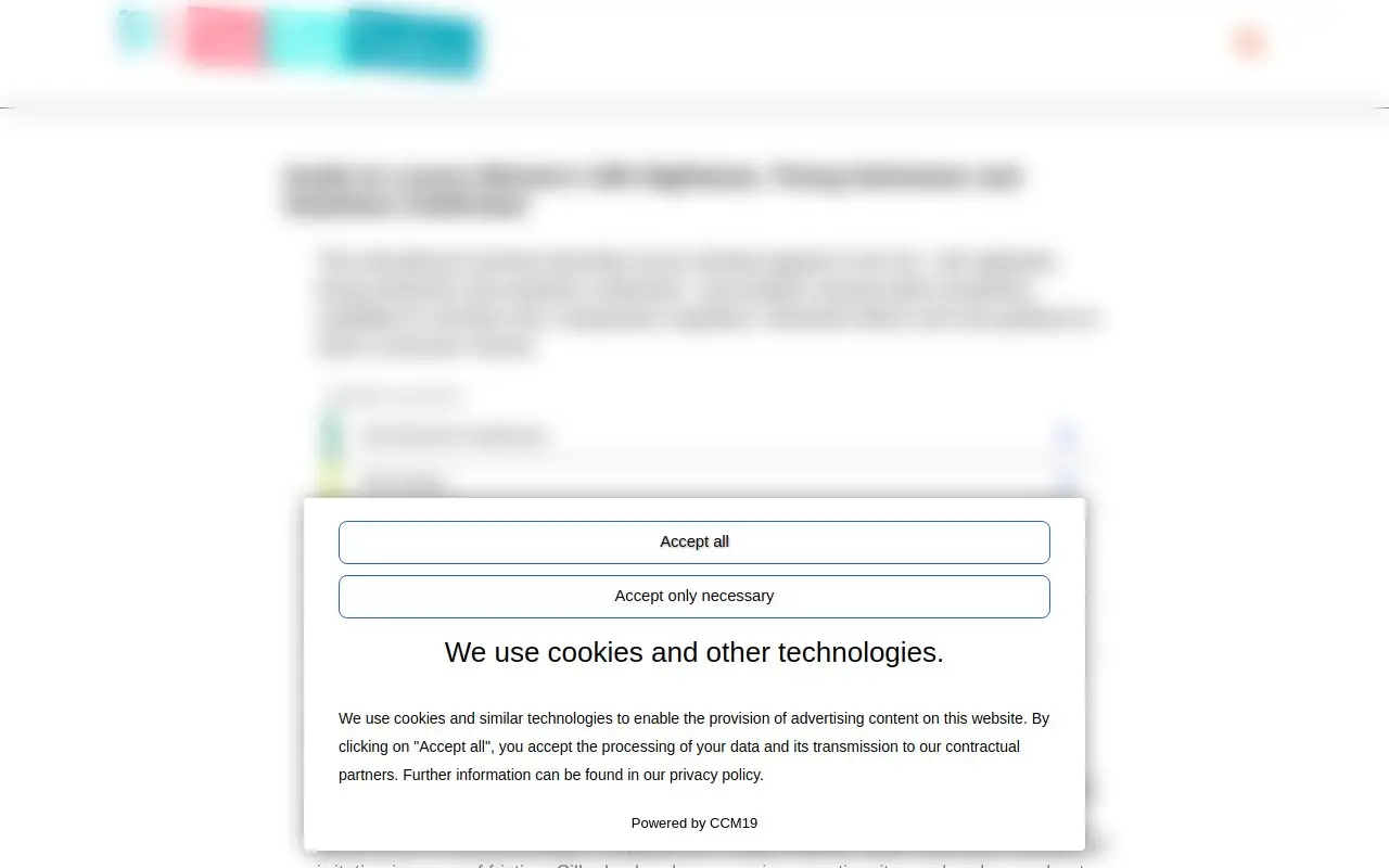 Landing page screenshot
