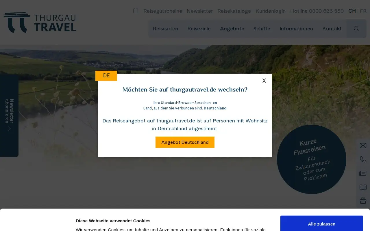 Landing page screenshot