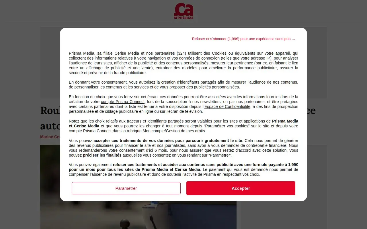 Landing page screenshot