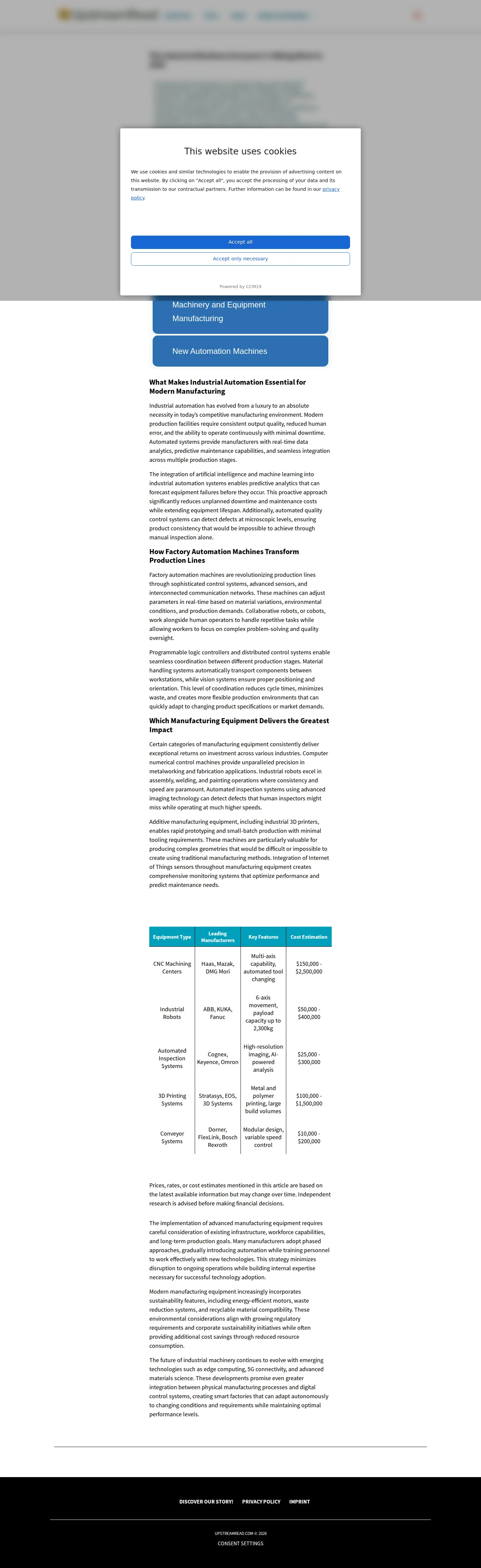 Landing page screenshot
