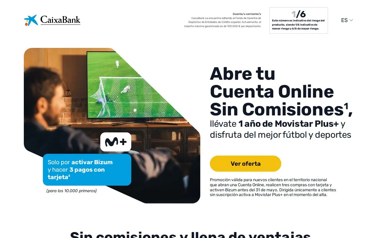 Landing page screenshot