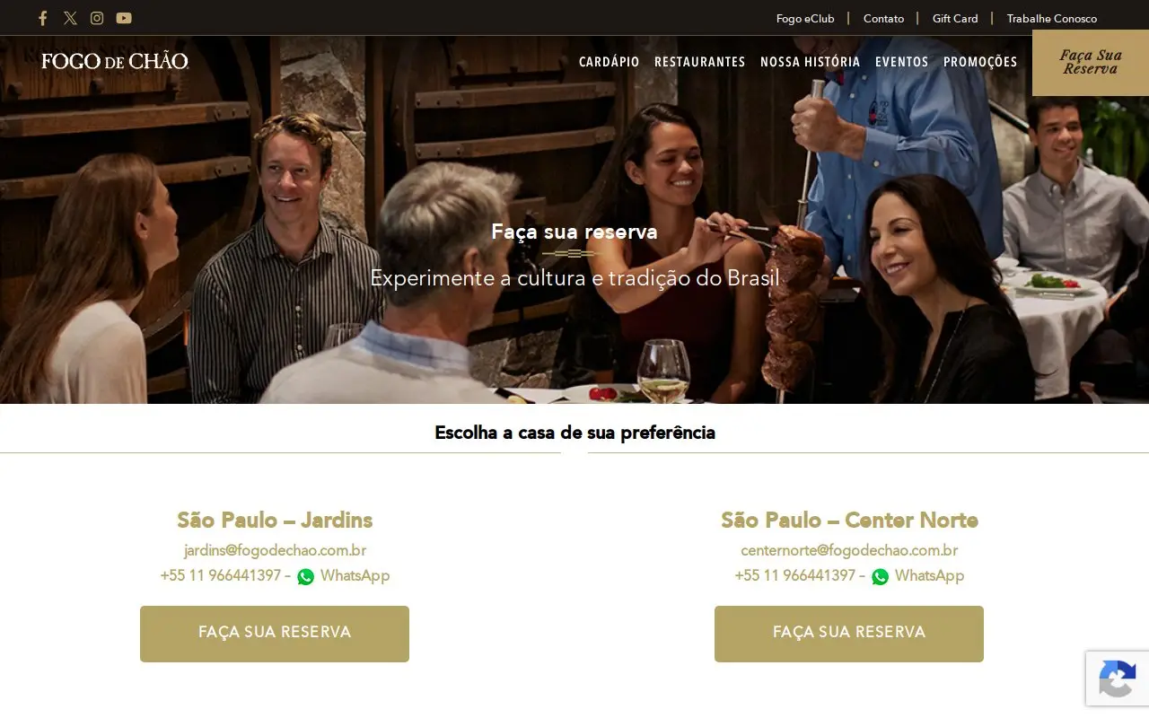 Landing page screenshot