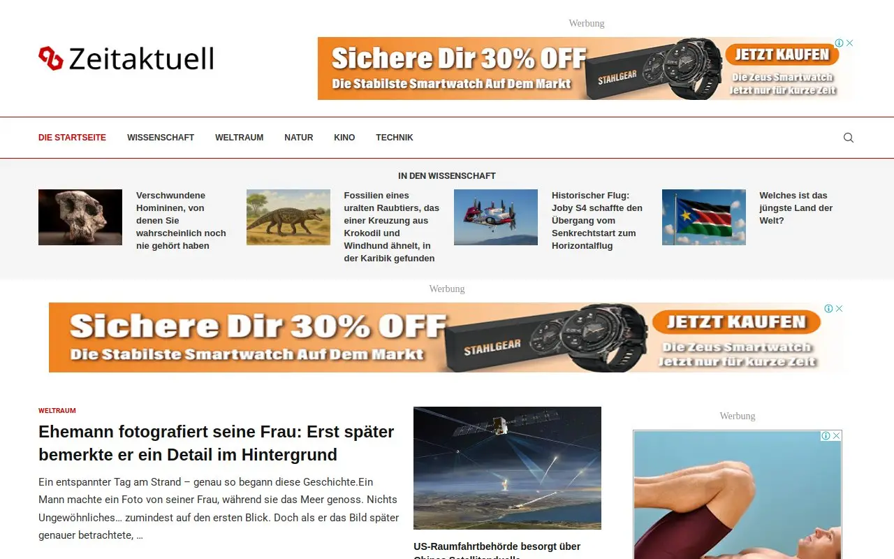 Landing page screenshot