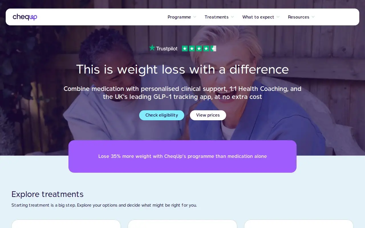 Landing page screenshot