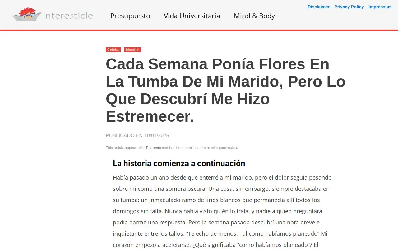 Landing page screenshot