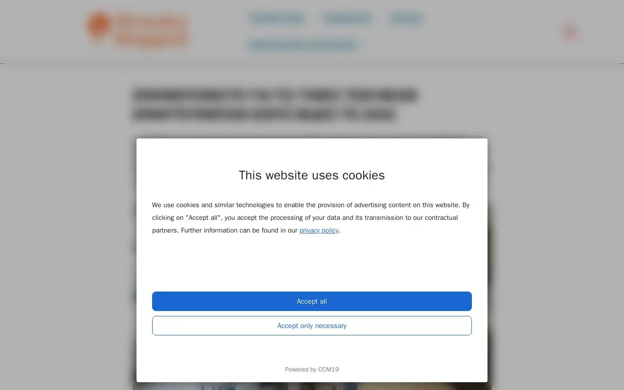 Landing page screenshot