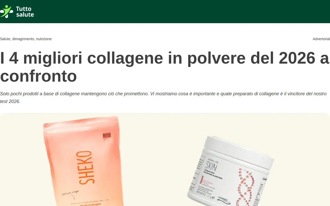 Landing page screenshot