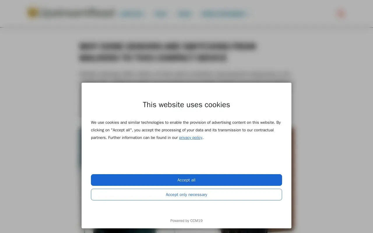 Landing page screenshot