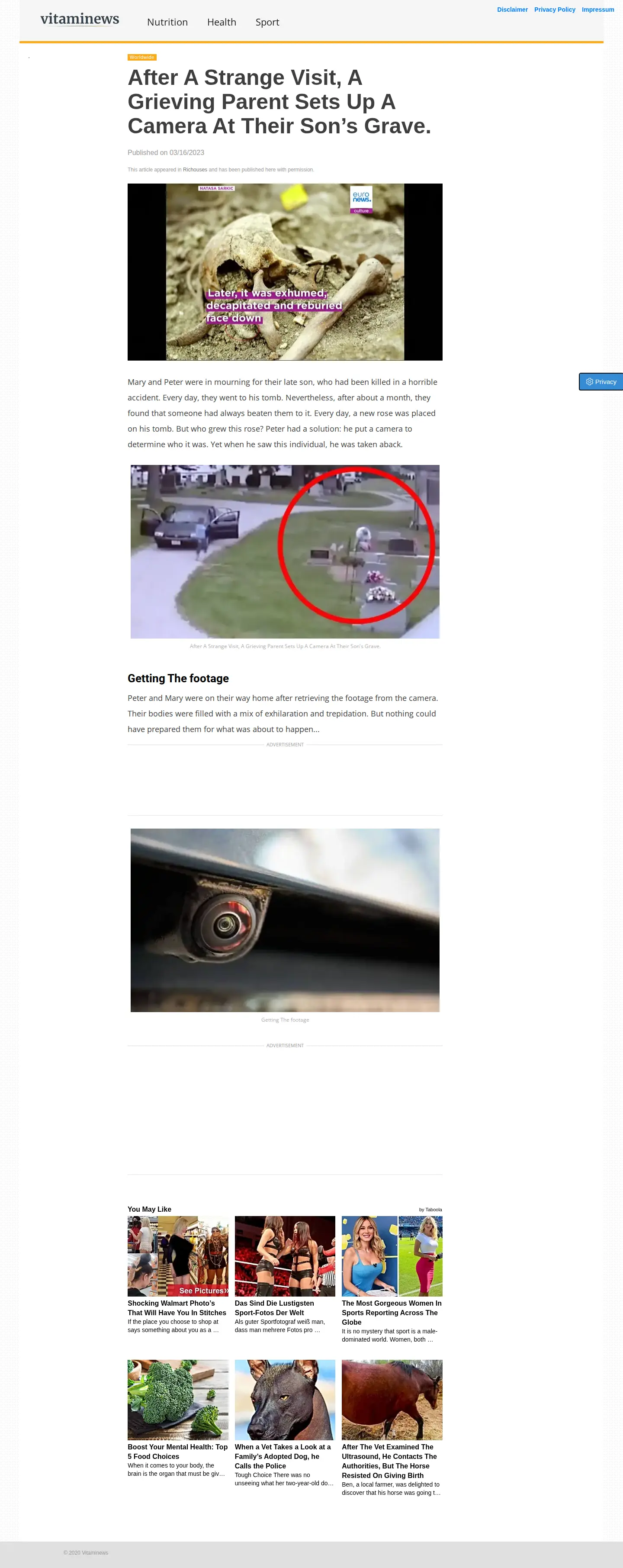 Landing page screenshot