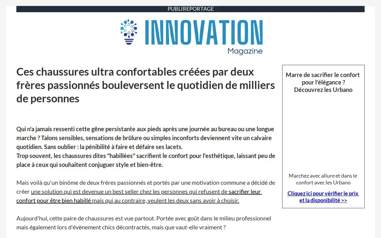 Landing page screenshot