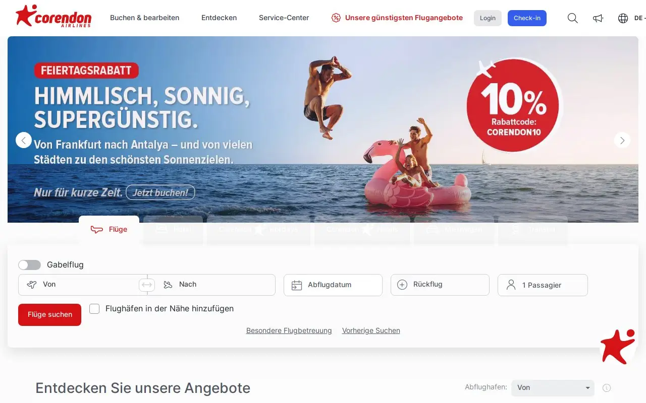 Landing page screenshot