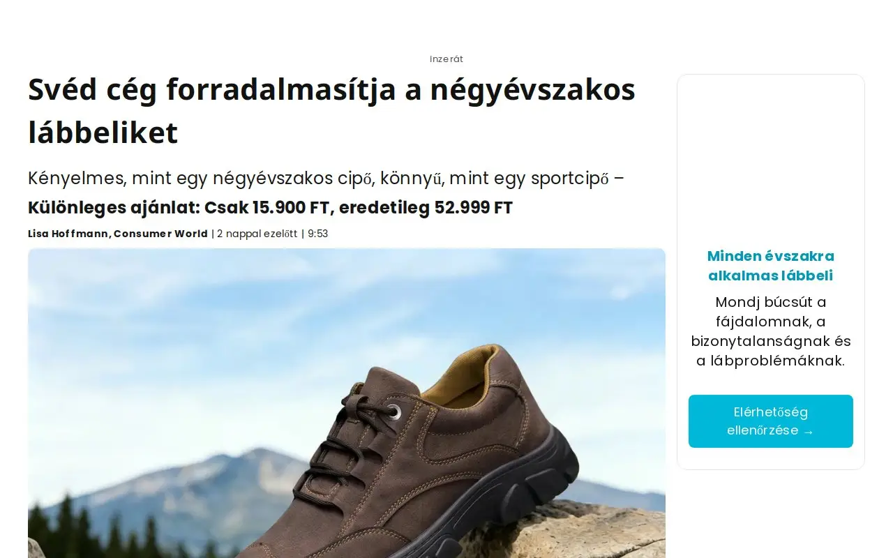 Landing page screenshot