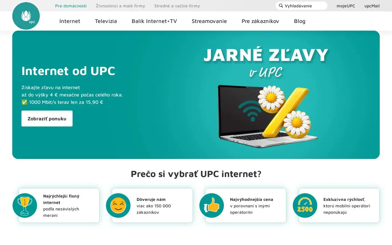 Landing page screenshot