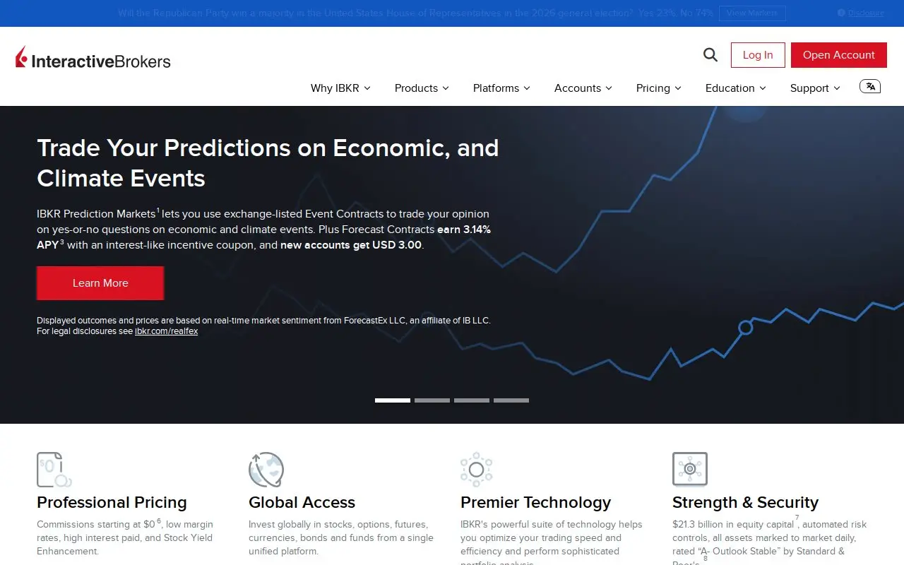 Landing page screenshot