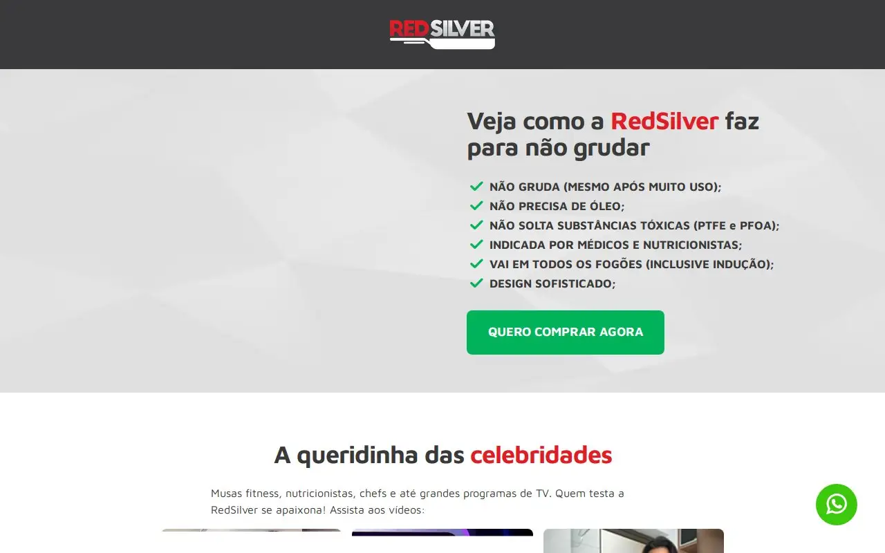 Landing page screenshot