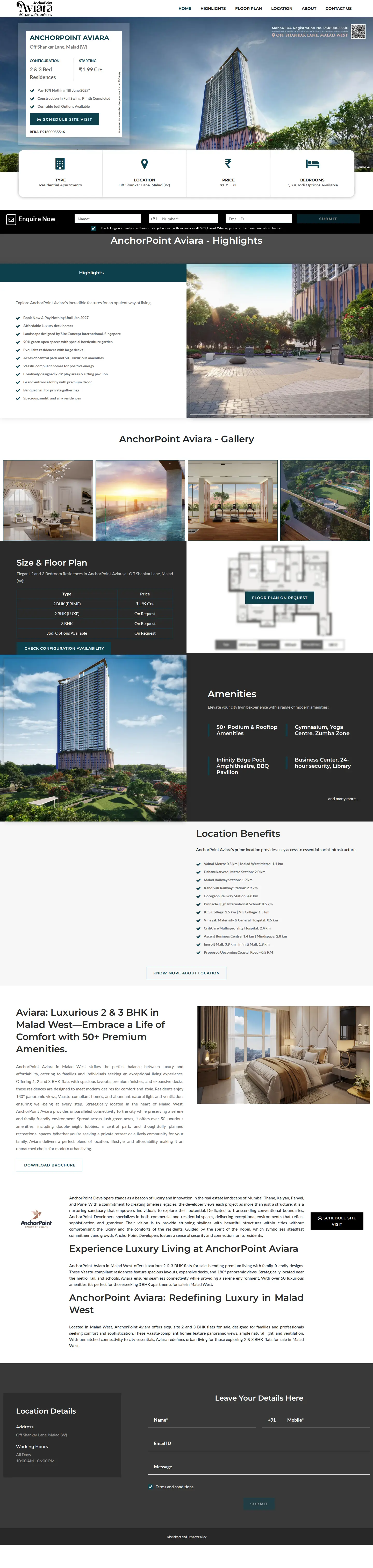 Landing page screenshot