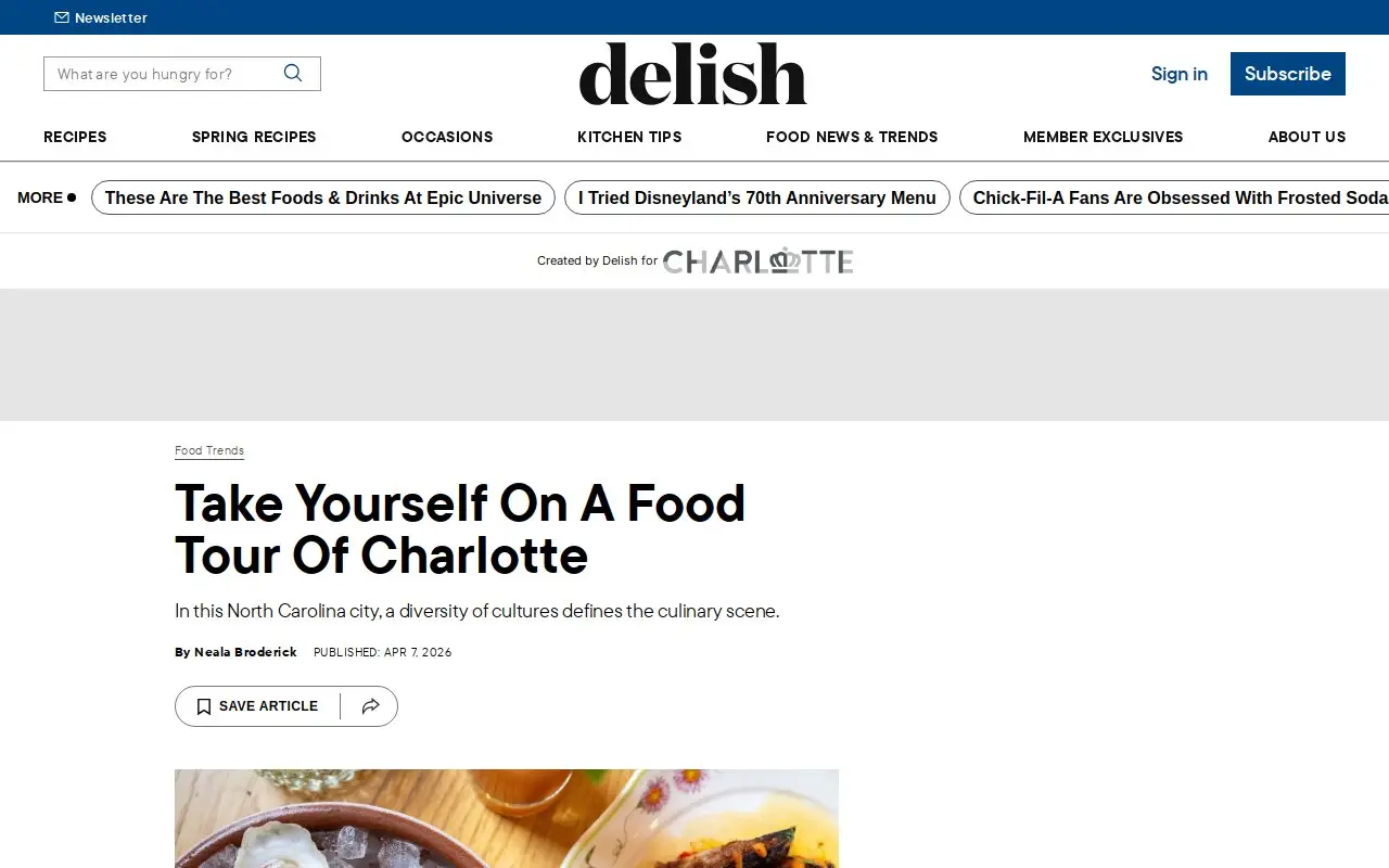 Landing page screenshot