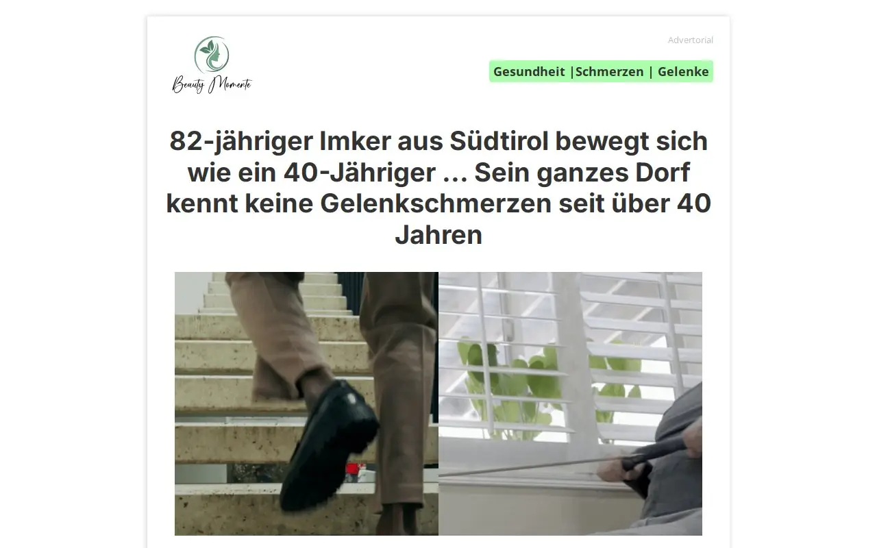 Landing page screenshot