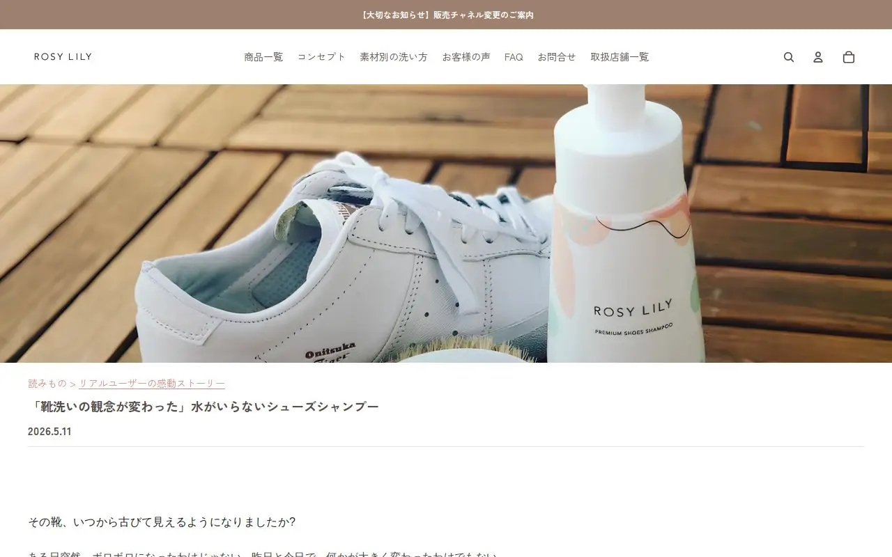 Landing page screenshot
