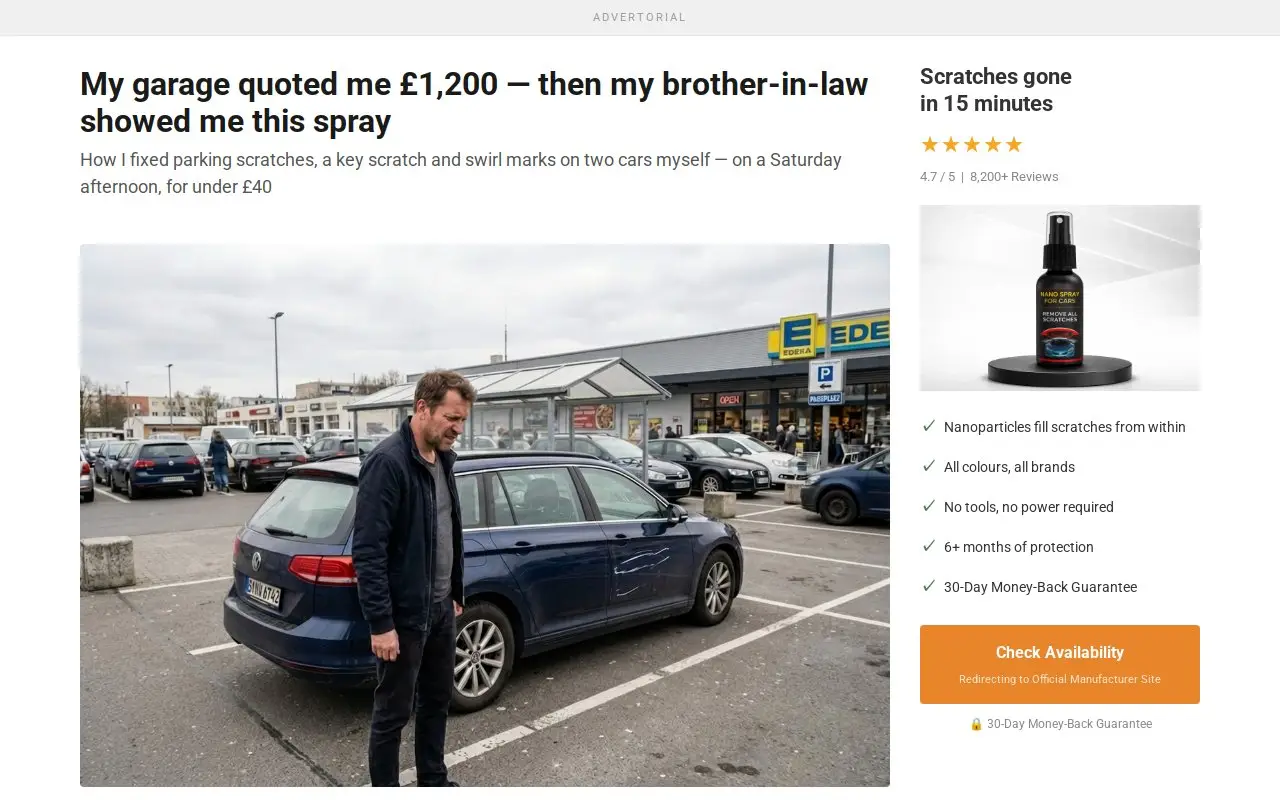 Landing page screenshot