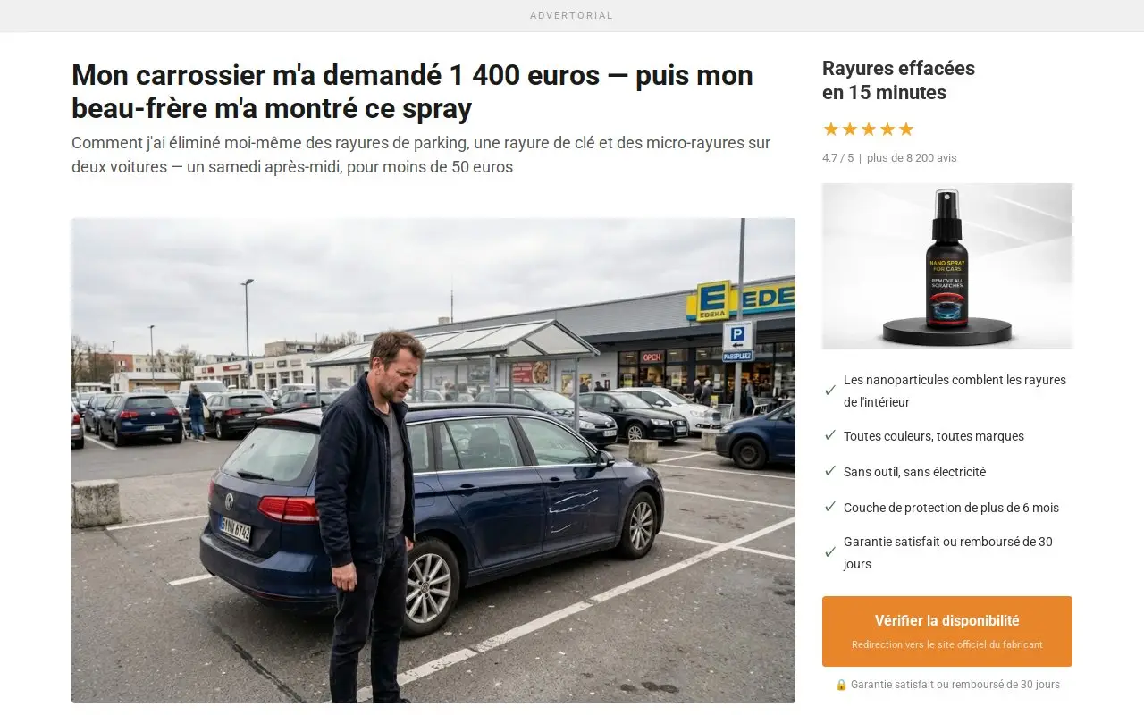 Landing page screenshot