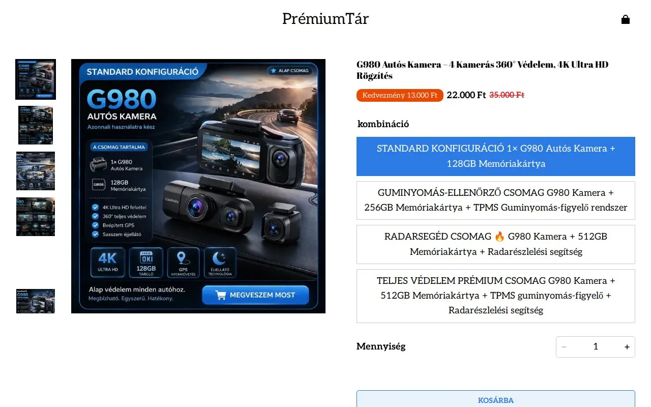 Landing page screenshot