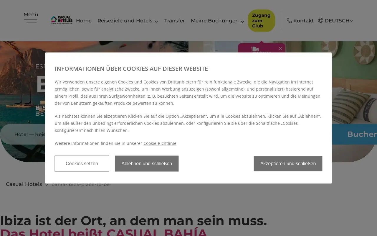 Landing page screenshot