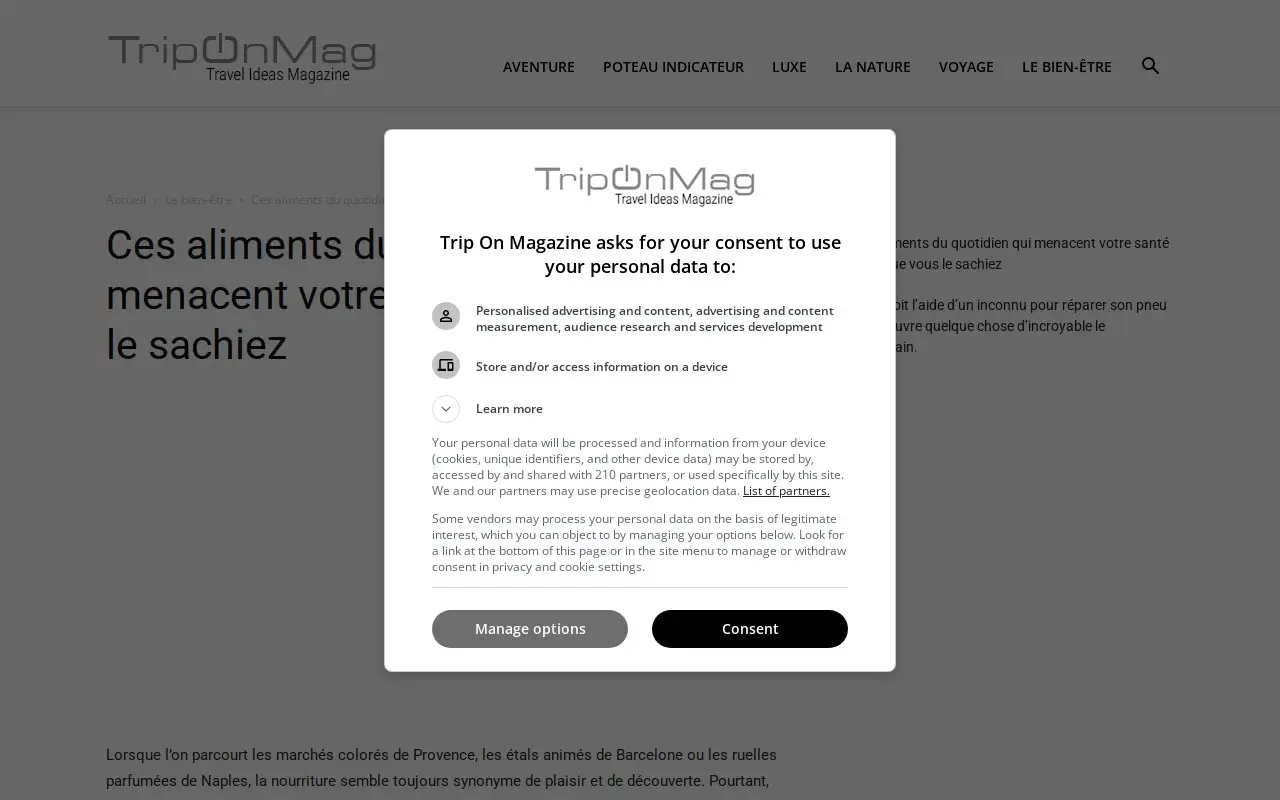 Landing page screenshot