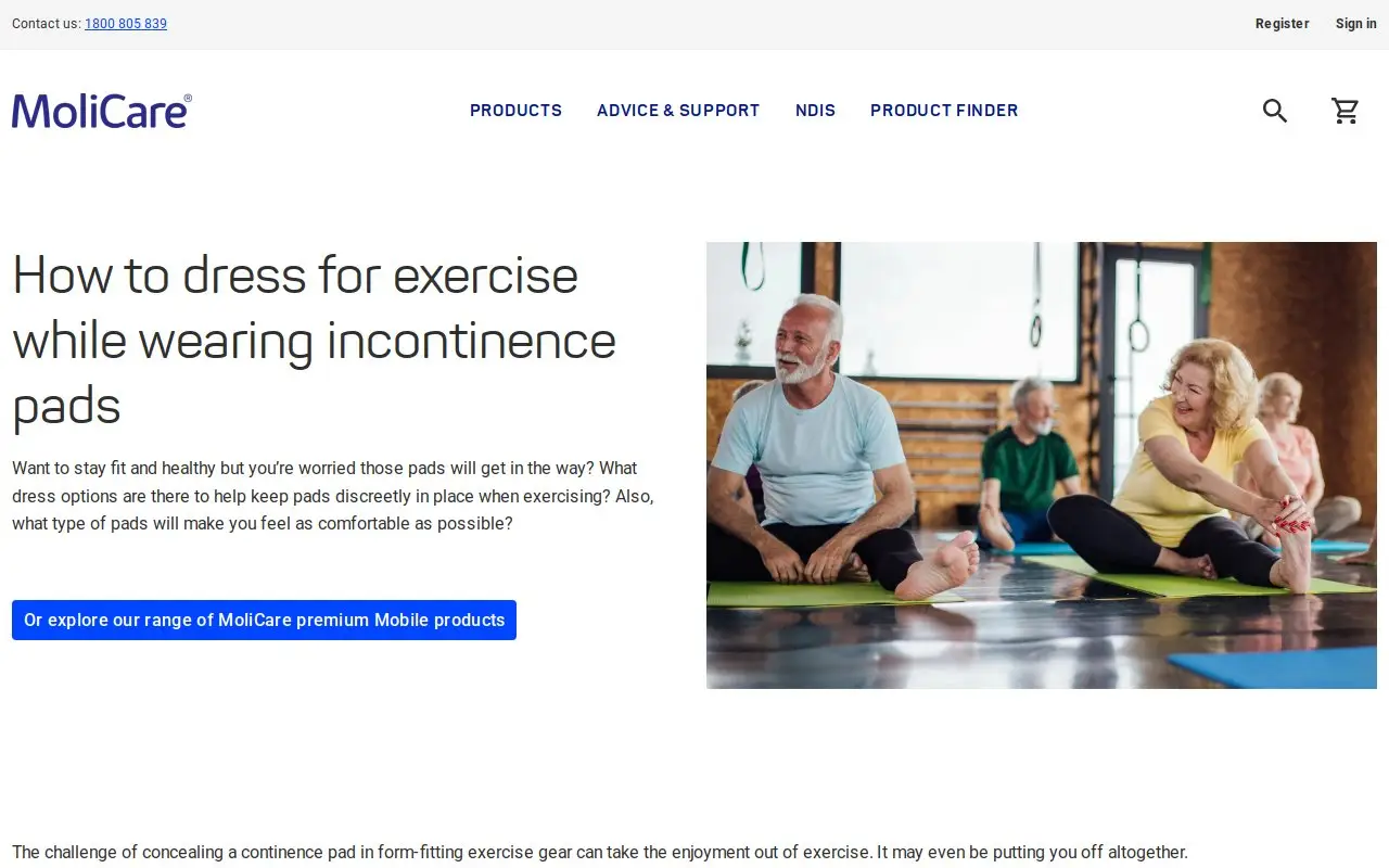 Landing page screenshot