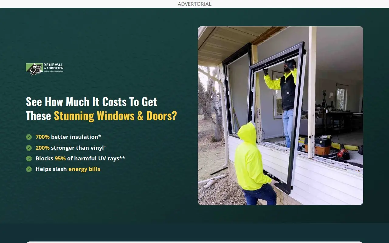 Landing page screenshot