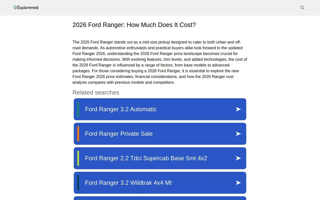 Landing page screenshot