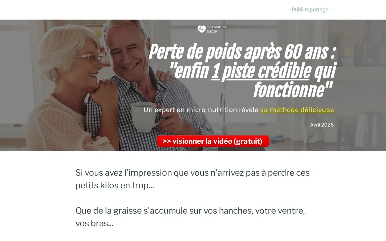 Landing page screenshot