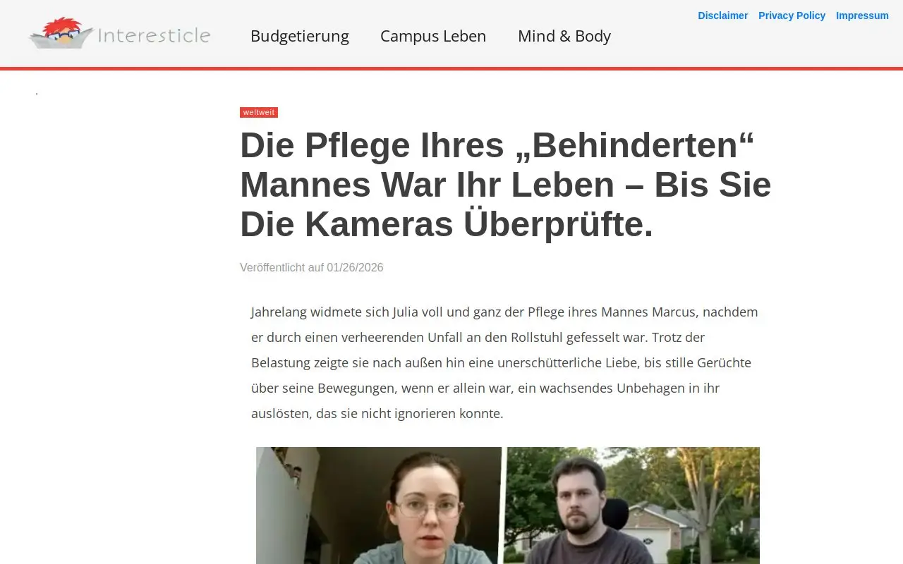 Landing page screenshot