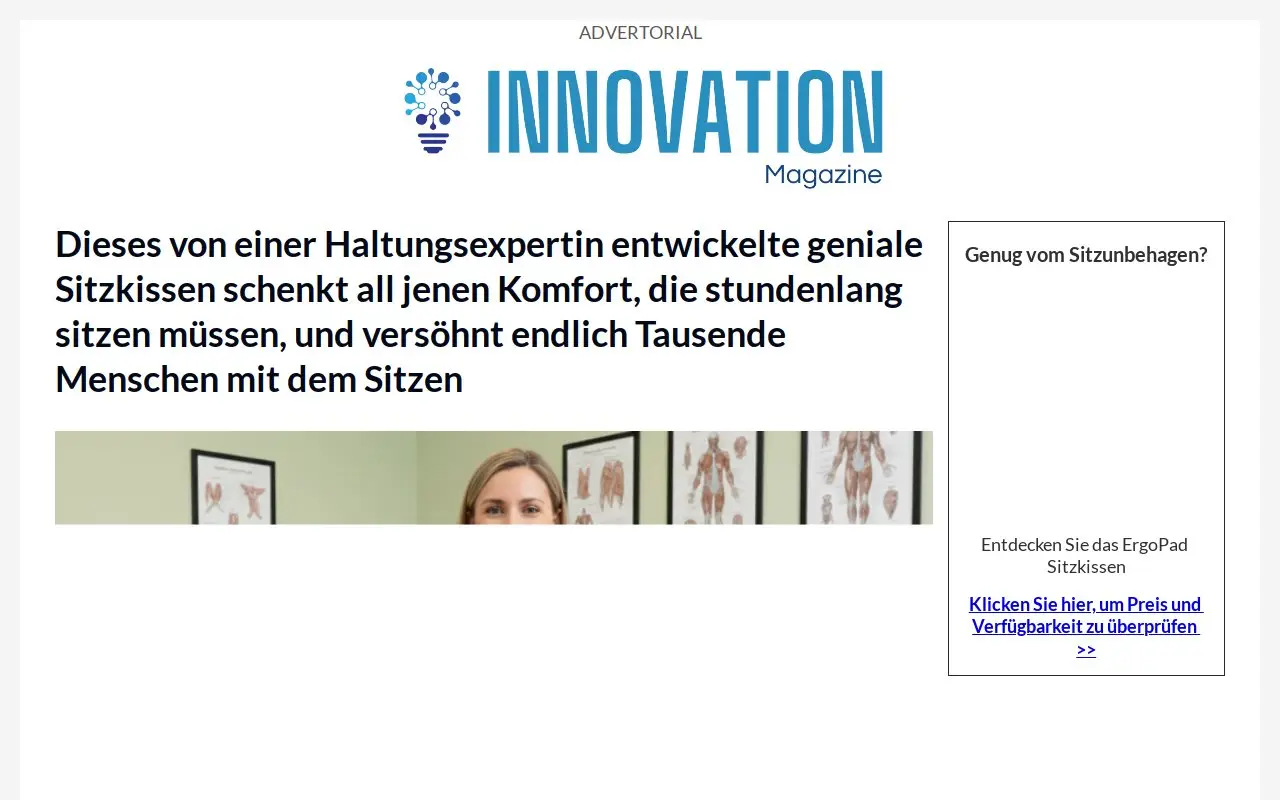 Landing page screenshot
