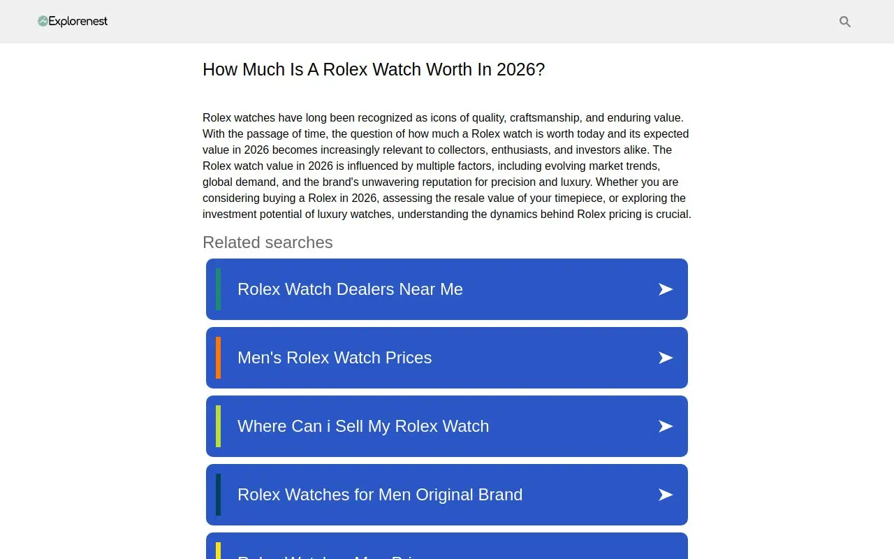 Landing page screenshot